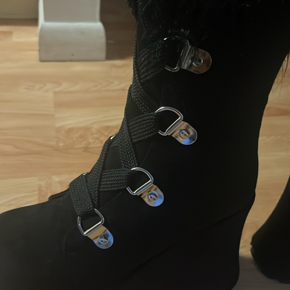 ‼️NWT‼️Dolls Kill X Widow Conflicted Galore Black Platform Boots Size 9 - Picture 8 of 9